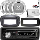 Pyle 1-DIN Boat Cd Stereo W/kit + Adapter, 4X 6.5" 400W Max Speakers, Amplifier. Fixed Price $308.99.