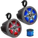 2X 8" 450W 2-WAY Marine Rgb Led Speakers W/grilles, Enclosures, Wire. Fixed Price $313.49.