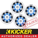PAIRS/4 Kicker 51KM604WL Marine/boat Audio 6.5"2WAY Series Rgb Led Speakers. Fixed Price $239.98.