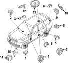 Genuine Land-rover Roof Speaker LR182127. Fixed Price $109.78.