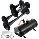 Uimoso Train Horns Kit 4 Trumpet Air 120PSI Compressor 0.8 Gal Tank. Fixed Price $82.99.