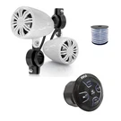 Pyle 4-CH Marine Bluetooth Controller, 2X 2.25" Off-road Speakers (white), Wire. Fixed Price $139.49.