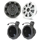 Kicker 45KM654 6.5" Marine Speakers With Ssv US2-C65U Pods & Dual Clamps. Fixed Price $353.94.