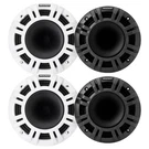 (qty 4) Kicker 48KMXL654 6.5" 300W Multi-color Led Hlcd Marine Speaker W/grille. Fixed Price $1155.92.