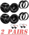 Jvc 300 Watt 6.5" Front & Rear Car Replacement Speakers For 1998-2013 Volkswagen. Fixed Price $131.99.