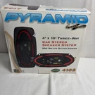 Nos Pyramid 4103 X10 Three-way Speakers 200 Watts New In Box. Fixed Price $28.00.