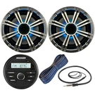 Kicker KMC2 Gauge Radio Receiver, 2X 6.5" Led Speaker W/grille, Wire, Antenna. Fixed Price $369.95.