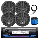 Jvc Usb Bluetooth Marine Receiver, 4X 6.5" 180W Black Speakers, Antenna, Wire. Fixed Price $195.49.