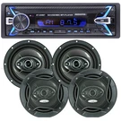 Car Audio Digital Media Player Stereo Receiver W/ Bluetooth + 4X Speakers 6.5". Fixed Price $99.99.