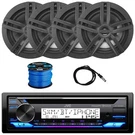 Jvc KD-T92MBS Single Din Marine Cd Player Receiver, 4X 6.5" 180W Black Speakers. Fixed Price $271.99.