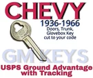 1936-1966 Gm Chevy Chevrolet Doors Trunk Gb Key Cut To Code 8251-8500. Fixed Price $11.99.