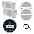 Enrock Marine Wireless Receiver, 2X 3.5" 200W + 6.5" 90W Speakers, Antenna. Fixed Price $147.49.