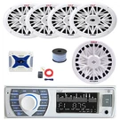 Pyle Bluetooth Am/fm MP3 Receiver, 4X 6X9" Speakers, Amp W/kit, 8" Sub, Wire. Fixed Price $392.99.