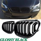 Front Bumper Kidney Grille For Bmw 5 Series E60 E61 2004-2009 Gloss Black. Fixed Price $25.95.