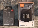 Jbl Clip 4 Bluetooth Speaker & Beats Flex Wireless Earphones. Fixed Price $49.99.