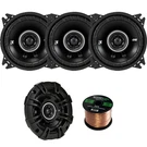 4X Kicker 43DSC404 4" 120W 2-WAY Car Audio Speakers, 16 Gauge 50FT Wire. Fixed Price $129.98.