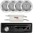 Pyle 1-DIN Marine MP3/CD Receiver, 4X 6.5" 400W Water Resistant Speaker, 4CH Amp. Fixed Price $234.99.