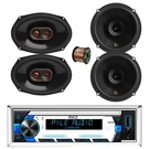 Pyle Bluetooth Am/fm Receiver, 2X 6.5" 150W Speakers, 6X9" 300W Speaker, Wire. Fixed Price $249.90.
