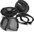 Boss Audio BHD98 Rear Saddlebag Speaker Kit Harley Touring Flh/t 98-13. Fixed Price $287.00.