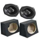 Kenwood 600 Watts Max 4-WAY Coaxial Speakers + 6X9" Gray Carpet Box. Fixed Price $170.99.