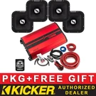 Kicker 49ST7MR4 7" Midrange Speakers 4-OHM 2 Pairs W/4CH Amplifier, 4AWG Kit. Fixed Price $495.98.
