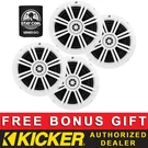 Kicker Oem Replacement 6.5" Coaxial Boat/marine Speakers 4-OHM White 2 Pairs. Fixed Price $209.96.