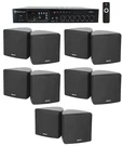Rockville Commercial Restaurant Bluetooth AMPLIFIER+10) 3.5" Black Cube Speakers. Fixed Price $419.95.