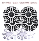 4X Mb Quart NP1-116 Nautic Premium Waterproof 6.5" 240W Marine Speakers White. Fixed Price $299.00.