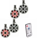 Kicker (2 Pair ) KMTC8W 8" Loaded Marine Wake Tower Enclosures With 45KM84L S.... Fixed Price $1419.91.