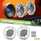 2PCS 4" Car Speaker Grill Cover Subwoofer Guard W/ Screws Silver Tone Black. Fixed Price $20.99.