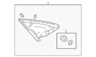 Genuine Mazda Door Mirror Trim Ring D651-69-111A. Fixed Price $16.30.