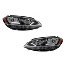 For Volkswagen Golf 2018-2021 Headlight Driver And Passenger Side Pair Capa. Fixed Price $569.25.