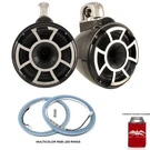 Wet Sounds Rev 10 Fixed Clamp Tower Speakers With Rgb Led Rings Black. Fixed Price $2009.98.