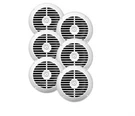 New Enrock 3 Pairs 6.5'' Waterproof Stereo White Marine 720W Speaker System. Fixed Price $91.49.