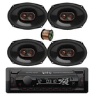 Infinity Bluetooth MP3 Receiver, 4X 6X9" 300W Car Speakers (no Grilles) W/wire. Fixed Price $339.90.
