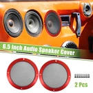 2PCS 6.5" Car Speaker Grill Cover Mesh Audio Subwoofer Guard W/ Screws Red. Fixed Price $15.00.
