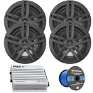 Pyle Marine 400W 4-CHANNEL Amplifier, 4X 6.5" 180W Boat Speakers, Wire. Fixed Price $165.49.