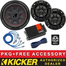 Kicker CWRT672+PS42 Motorcycle/atv/utv Weatherproof SUBWOOFER+SPEAKERS+4CH Amp. Fixed Price $364.98.