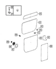 Genuine Mopar Sliding Door Trim Panel Right 1HB531E7AA. Fixed Price $43.48.