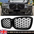 For Bmw 22 23 X3 X4 G01 G02 Diamond Style Gloss Black Front Kidney Grille. Fixed Price $162.97.