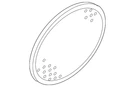 Genuine Mazda Speaker Grille NE59-68-4W1A. Fixed Price $6.22.