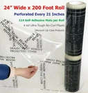Sticky Floor Mats 24 Wide X 200 Roll 21 Perforated Adhesive 4MIL. Fixed Price $69.95.