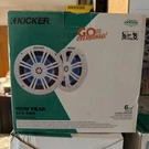 Pair Of Kicker Km 6.5" 4-OHM Rgb Led 15-50W Rms Coaxial Marine Speakers. Fixed Price $77.00.