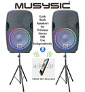 Pair Power 4000W Dj Bt 15" Speakers -link Both WIRELESSLY-2 Pcs. Fixed Price $499.99.