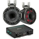Kicker 44KMTC11 Charcoal 11" Speaker Boat Tower Pair & 44KXMA4002 Marine Amp. Fixed Price $1399.99.