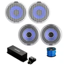4X Kicker 6.5" Marine Led Speaker, White And Silver Grille, Remote,wire. Fixed Price $637.91.