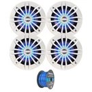 4X Enrock EMLED265W 6.5" Marine Speakers Bundle With 50 Ft Tinned Wire. Fixed Price $138.99.