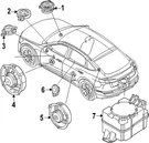 Genuine Audi Speaker 85E-035-382. Fixed Price $291.22.