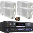 Pyle 4-CH 4000W Amplifier, 4X 3.5'' 200W 3-WAY Weatherproof Mini Box Speakers. Fixed Price $345.99.