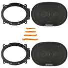 2X Blaupunkt BPS-E694 6X9" 70W 4-WAY Car Audio Speakers W/speaker Mount Adapters. Fixed Price $87.49.